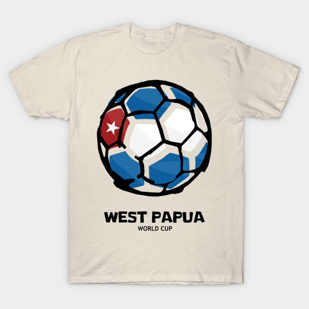 West Papua Football Country Flag T-Shirt by KewaleeTee